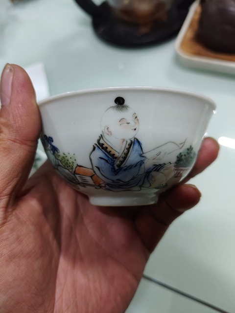古玩陶瓷粉彩杯真品鑒賞圖