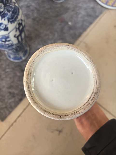 古玩陶瓷三星人物粉彩瓶（疑似后加）真品鑒賞圖