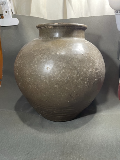 古玩陶瓷元代禹州茶葉末釉嘟嚕大罐拍賣，當前價格299元