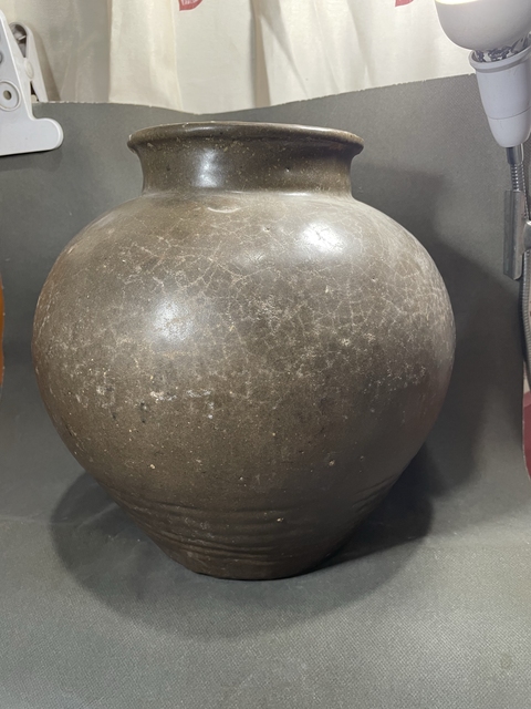 古玩陶瓷元代禹州茶葉末釉嘟嚕大罐拍賣，當前價格299元