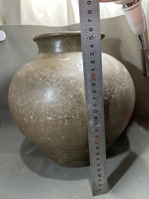 古玩陶瓷元代禹州茶葉末釉嘟嚕大罐拍賣，當前價格299元