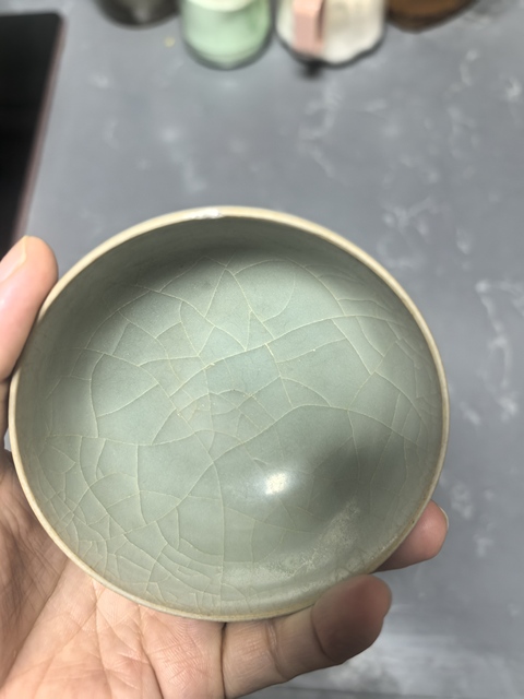 古玩陶瓷龍泉青瓷芒口盞真品鑒賞圖