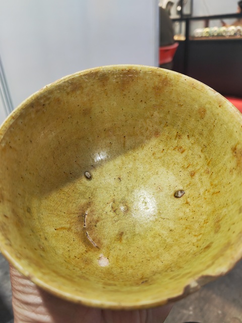 古玩陶瓷綠釉碗真品鑒賞圖