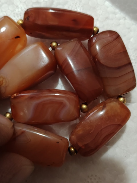 古玩玉器老天然紅瑪瑙手串拍賣，當前價格288元