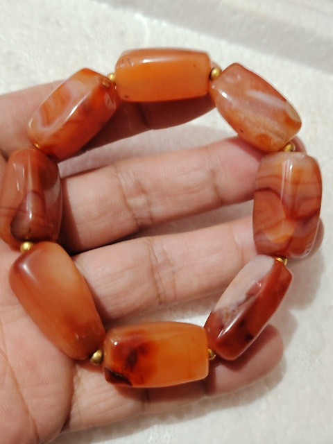 古玩玉器老天然紅瑪瑙手串拍賣，當前價格288元