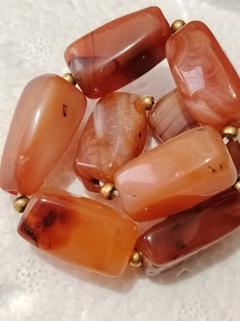 古玩玉器老天然紅瑪瑙手串拍賣，當前價格288元