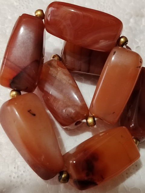 古玩玉器老天然紅瑪瑙手串拍賣，當前價格288元