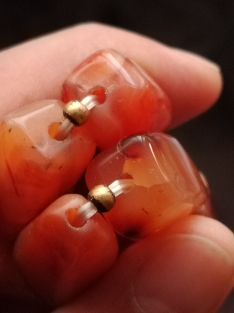 古玩玉器老天然紅瑪瑙手串拍賣，當前價格288元