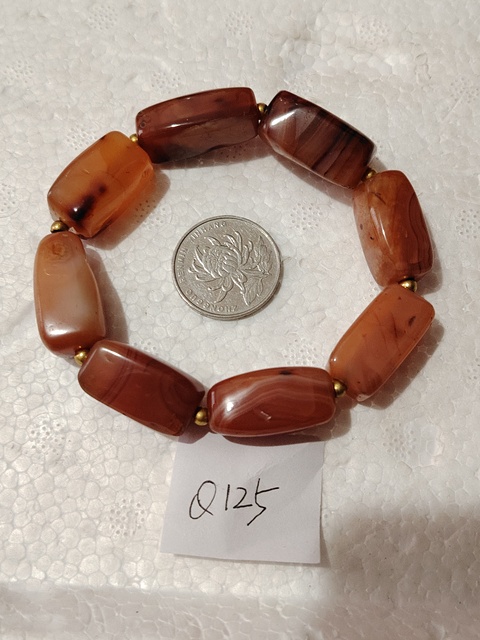 古玩玉器老天然紅瑪瑙手串拍賣，當前價格288元