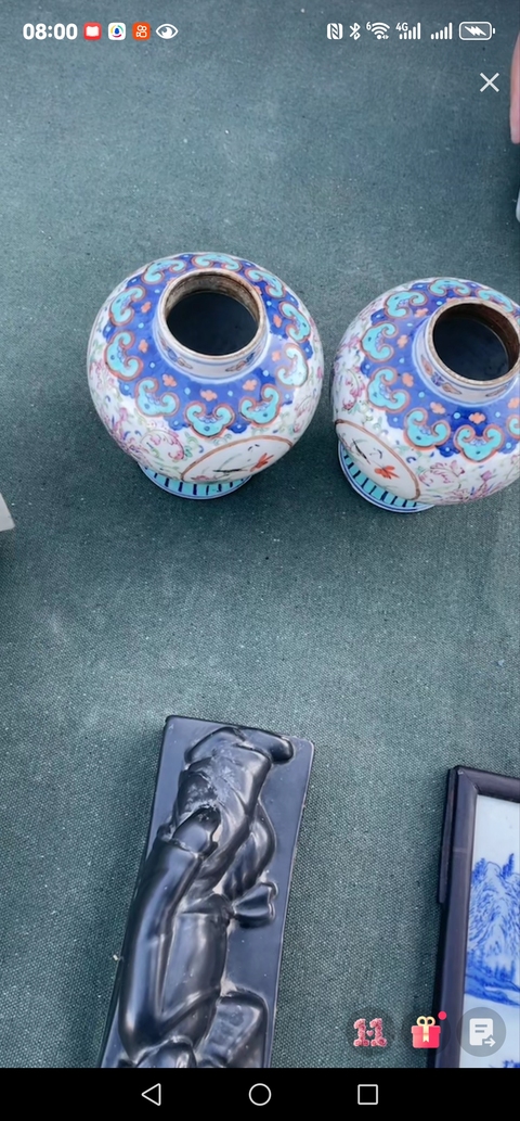 古玩陶瓷青花粉彩罐真品鑒賞圖