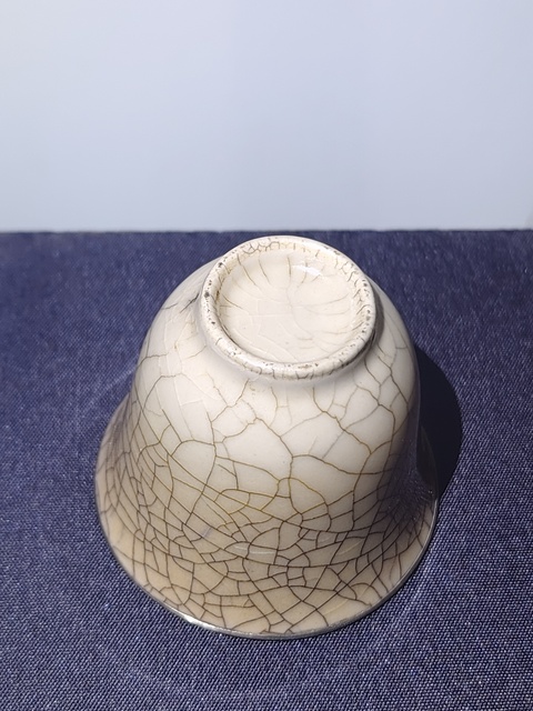 古玩陶瓷漳州窯仿哥釉杯真品鑒賞圖