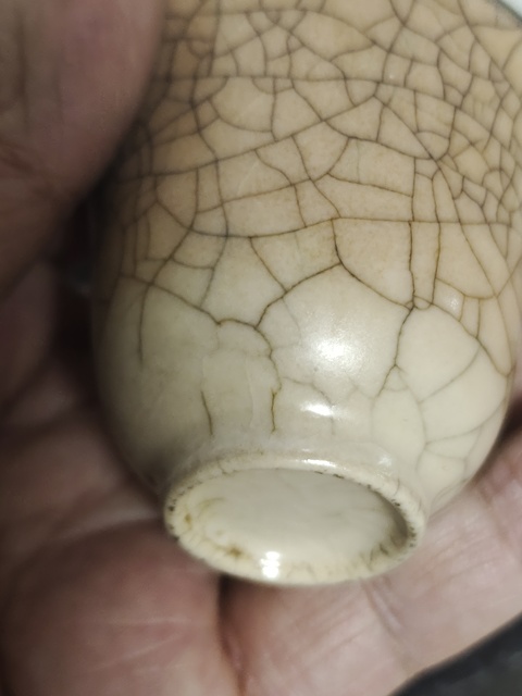 古玩陶瓷漳州窯仿哥釉杯真品鑒賞圖