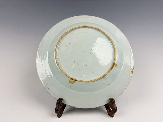 古玩陶瓷清乾隆·粉彩石榴花卉紋盤拍賣，當前價格99元