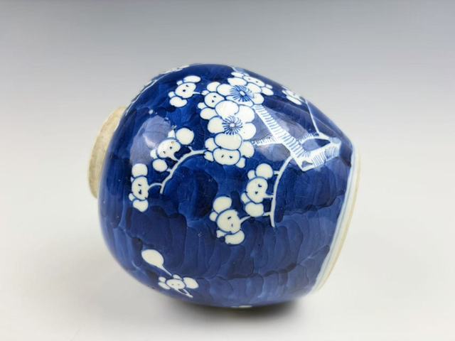 古玩陶瓷清晚期·青花留白折枝大冰梅罐拍賣，當(dāng)前價(jià)格499元