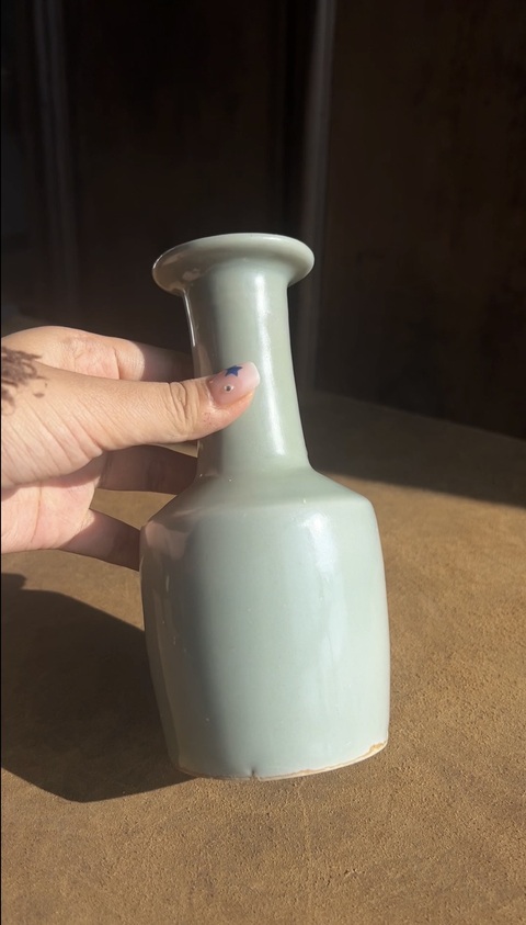 古玩陶瓷龍泉窯紙槌瓶真品鑒賞圖