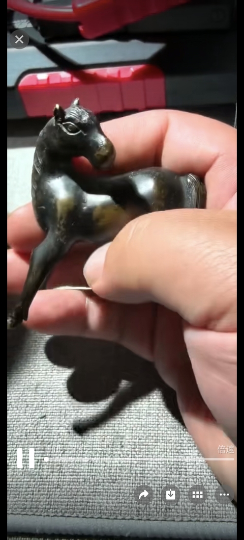 古玩銅器日本小馬真品鑒賞圖