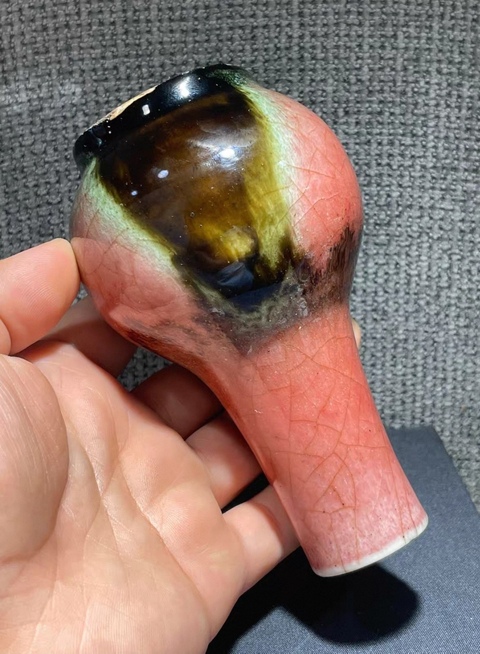 古玩陶瓷三陽開泰膽瓶真品鑒賞圖