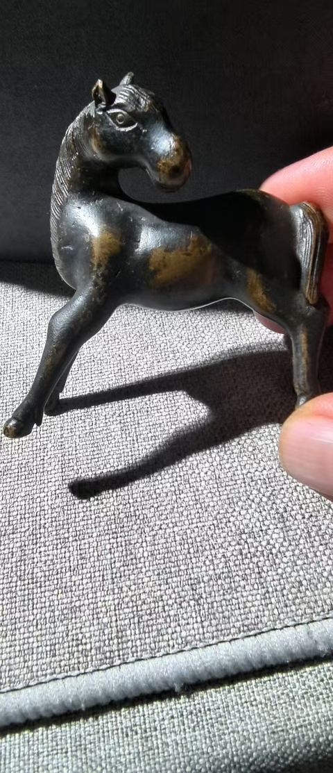 古玩銅器日本小馬真品鑒賞圖