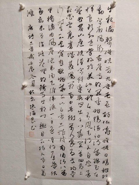 古玩字畫(huà)陳海良行書(shū)（未裱畫(huà)心）真品鑒賞圖