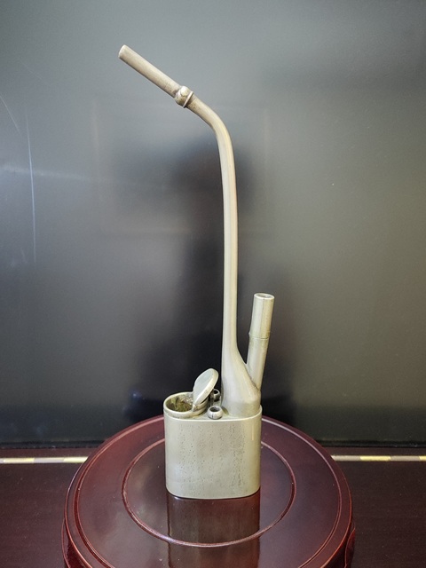 古玩銅器白銅煙壺真品鑒賞圖