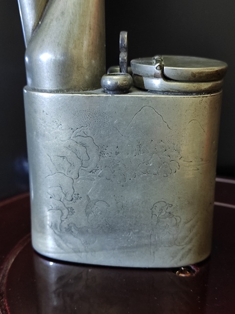 古玩銅器白銅煙壺真品鑒賞圖