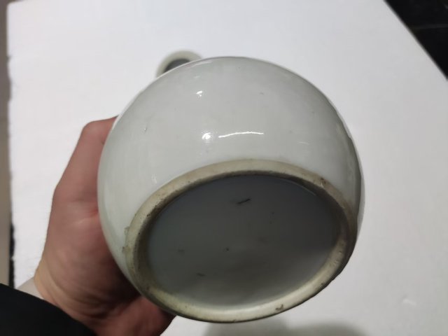 古玩陶瓷晚清白釉蓋罐真品鑒賞圖