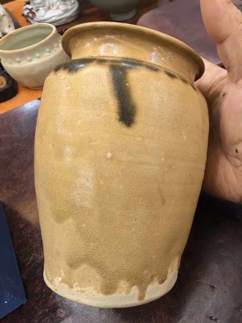 古玩陶瓷長沙窯釉下彩罐真品鑒賞圖