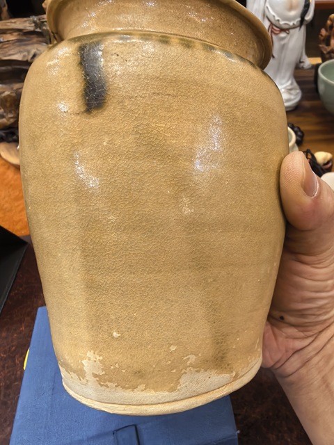 古玩陶瓷長沙窯釉下彩罐真品鑒賞圖