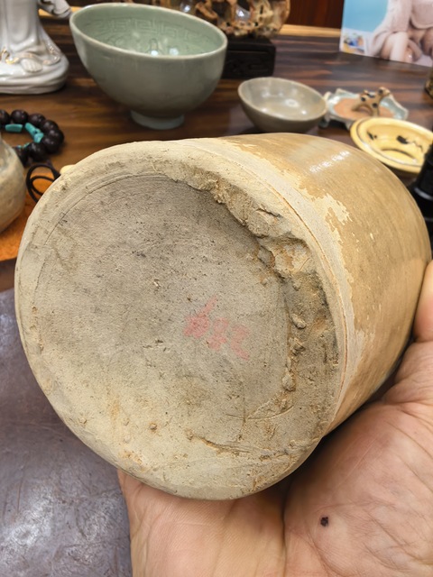 古玩陶瓷長沙窯釉下彩罐真品鑒賞圖