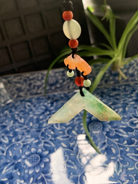 古玩玉器天然翡翠“罄佩”真品鑒賞圖