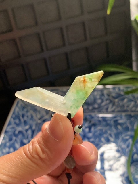 古玩玉器天然翡翠“罄佩”真品鑒賞圖