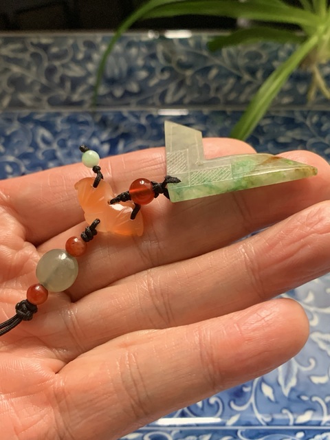 古玩玉器天然翡翠“罄佩”真品鑒賞圖