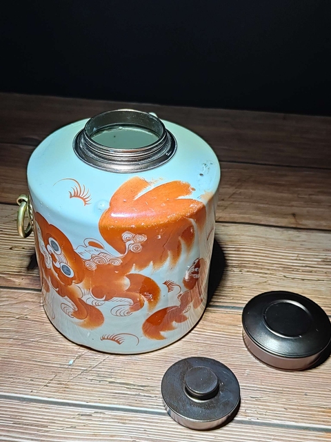 古玩陶瓷礬紅太師少保礬紅壺改罐真品鑒賞圖