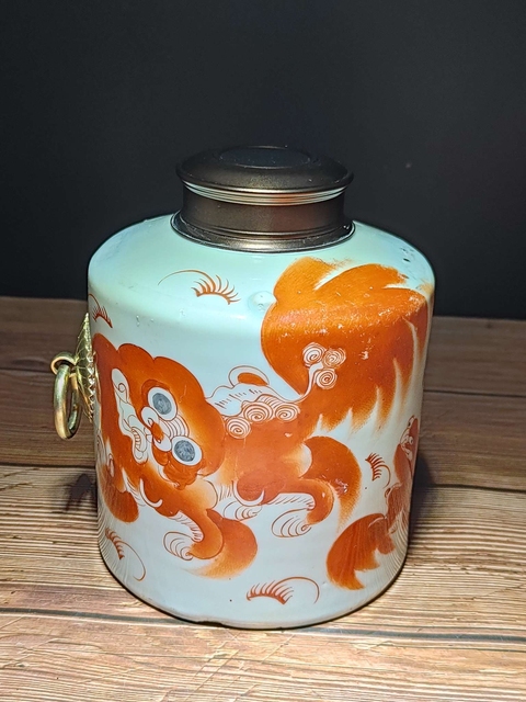 古玩陶瓷礬紅太師少保礬紅壺改罐真品鑒賞圖