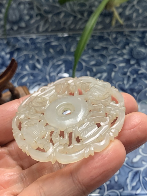 古玩玉器和田玉雕“龍紋佩”真品鑒賞圖