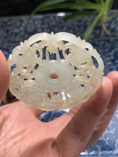 古玩玉器和田玉雕“龍紋佩”真品鑒賞圖