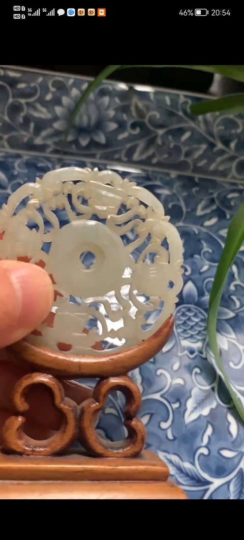 古玩玉器和田玉雕“龍紋佩”真品鑒賞圖