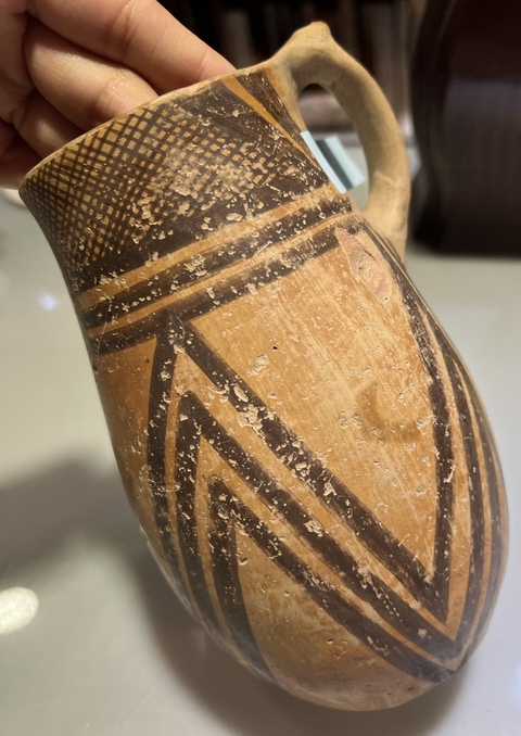 古玩陶瓷文化期彩繪陶杯真品鑒賞圖