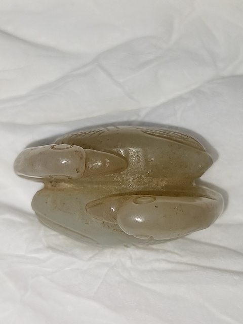 古玩玉器和田玉鵝真品鑒賞圖