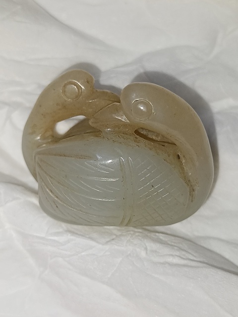 古玩玉器和田玉鵝真品鑒賞圖