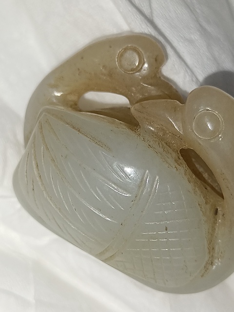古玩玉器和田玉鵝真品鑒賞圖