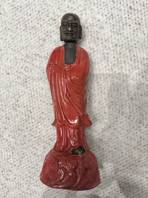 古玩陶瓷石灣窯羅漢造像真品鑒賞圖