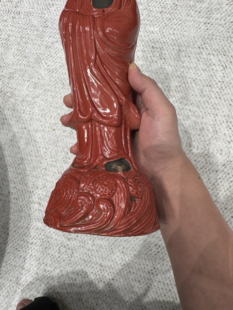 古玩陶瓷石灣窯羅漢造像真品鑒賞圖