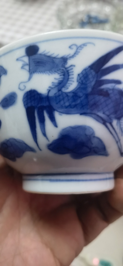 古玩陶瓷青花龍鳳紋杯真品鑒賞圖