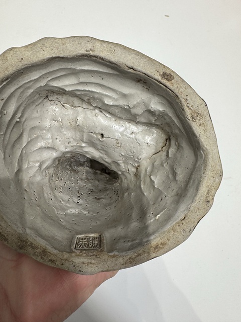 古玩陶瓷石灣窯青釉羅漢造像真品鑒賞圖