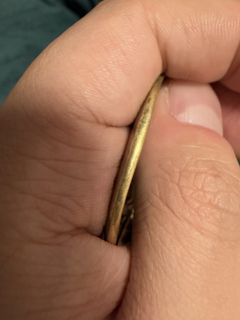 古玩銅器銅九宮八卦牌真品鑒賞圖