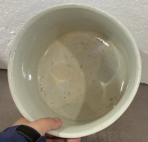 古玩陶瓷纏枝花卉紋青花束腰筆海真品鑒賞圖