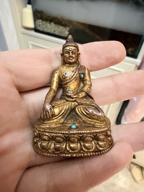 古玩銅器銅釋迦牟尼佛真品鑒賞圖