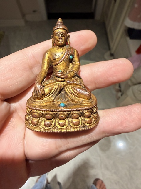 古玩銅器銅釋迦牟尼佛真品鑒賞圖