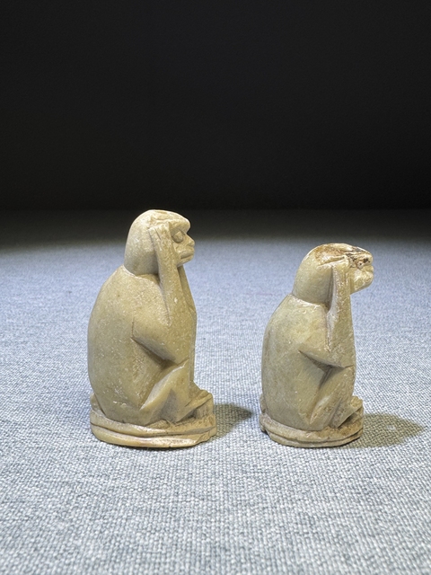 古玩陶瓷壽山石猴子造型印章真品鑒賞圖